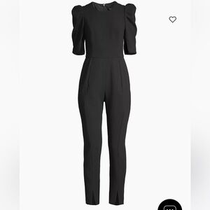Black Halo Russo jumpsuit with puff sleeve- size 0